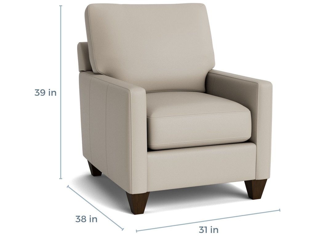 True Custom® Leather Track Arm Accent Chair - image 4