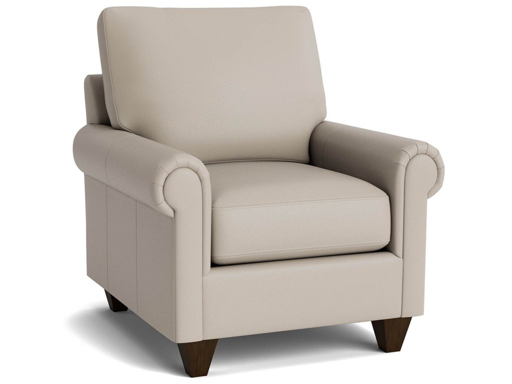 True Custom® Leather Panel Arm Accent Chair - image 1