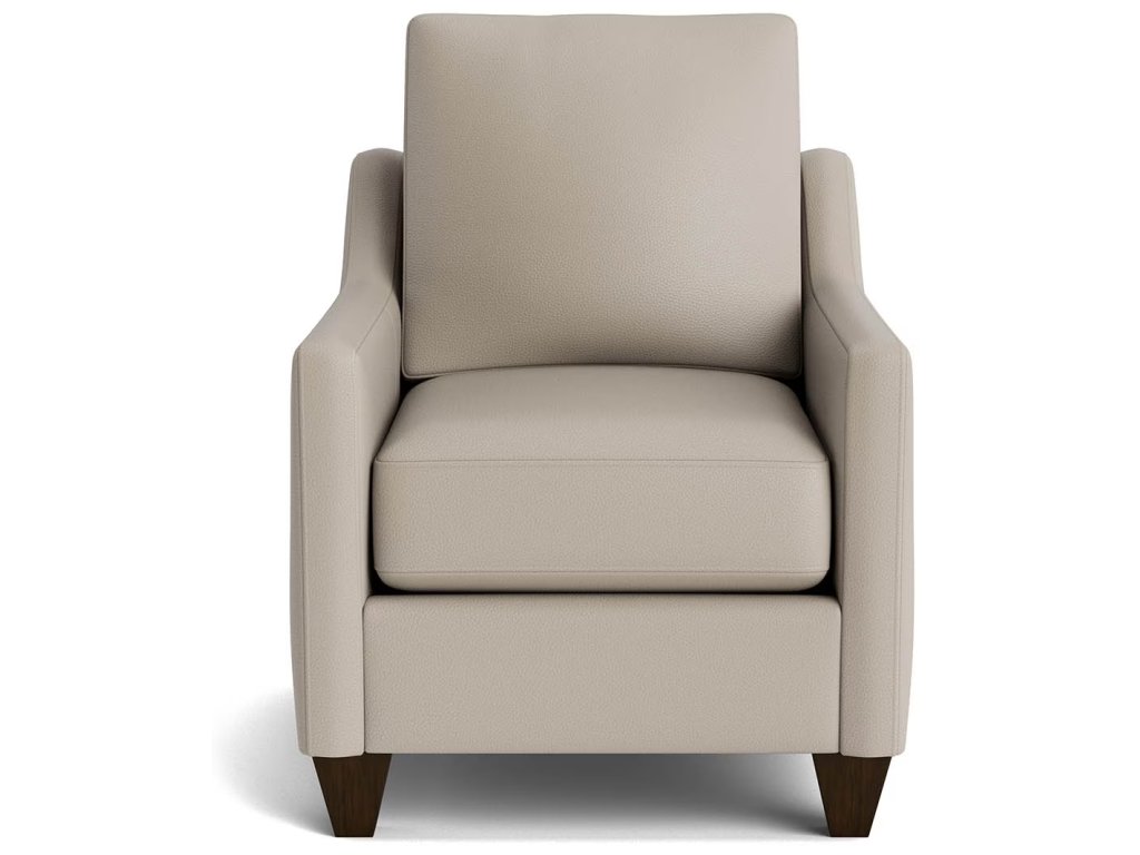True Custom® Leather Slope Arm Accent Chair - main image