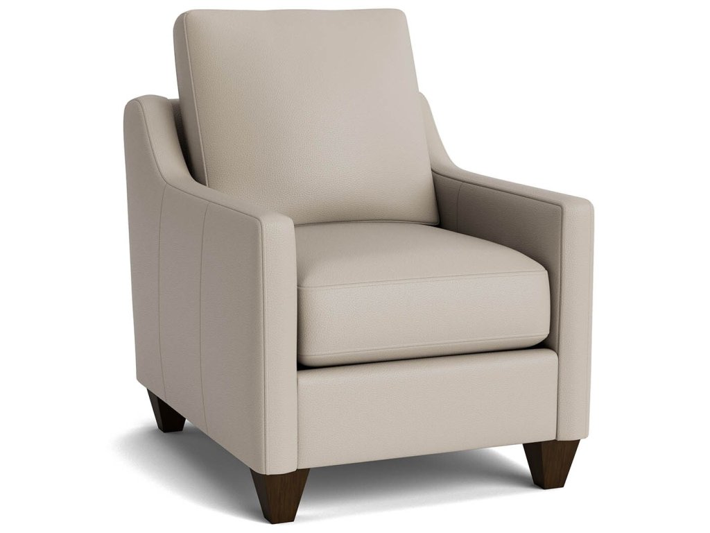 True Custom® Leather Slope Arm Accent Chair - image 1