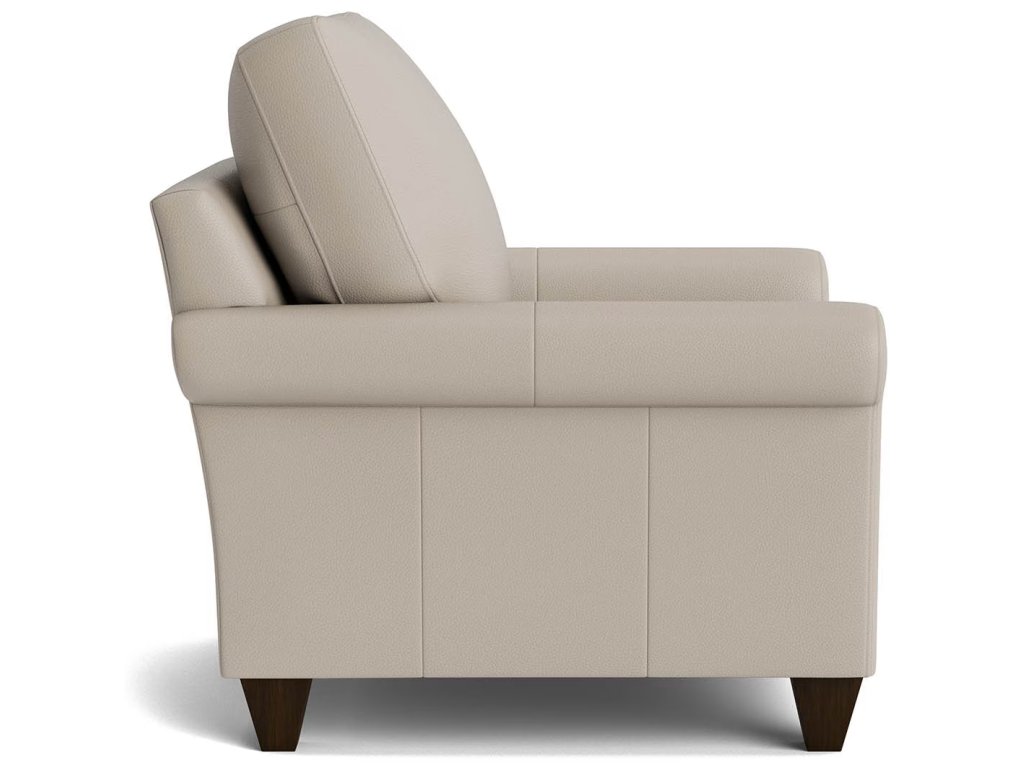 True Custom® Leather Roll Arm Accent Chair - image 2