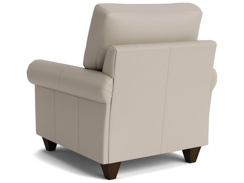True Custom® Leather Roll Arm Accent Chair - image 3