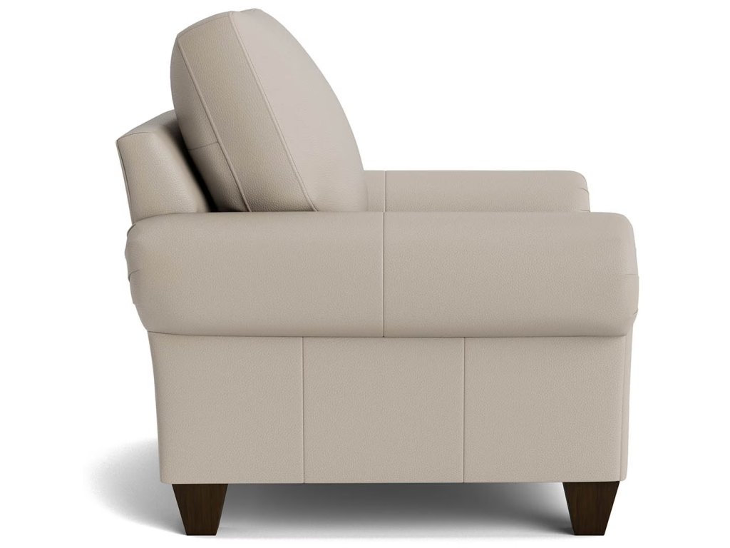 True Custom® Leather Large Panel Arm Accent Chair - image 2