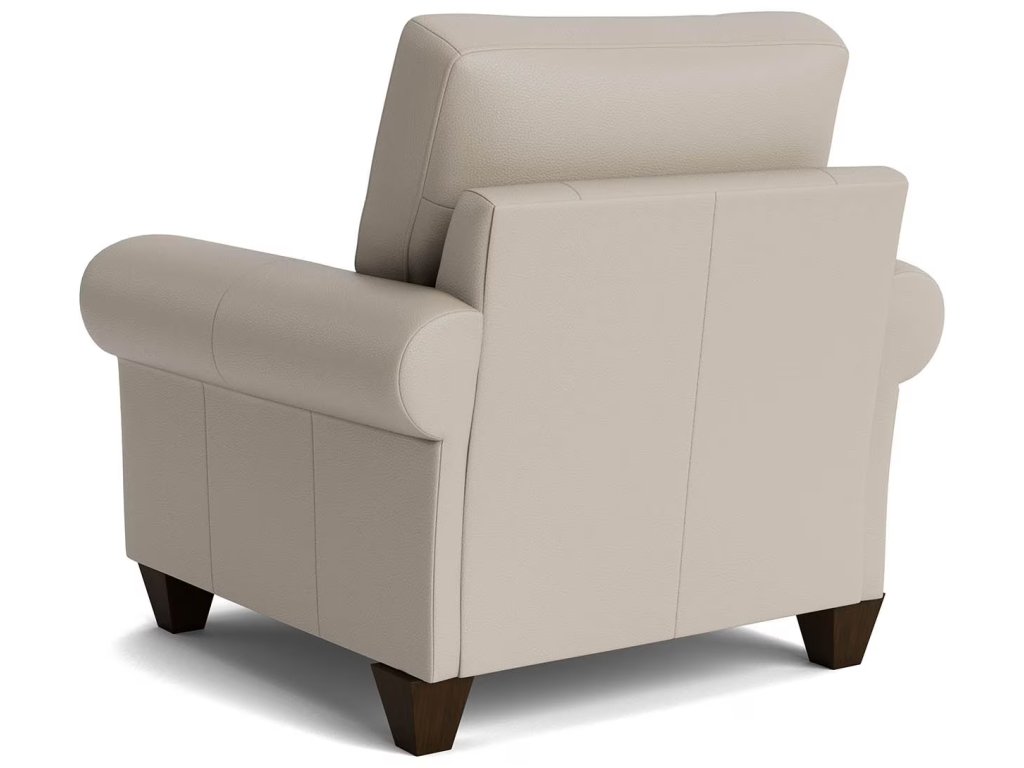 True Custom® Leather Large Roll Arm Accent Chair - image 3