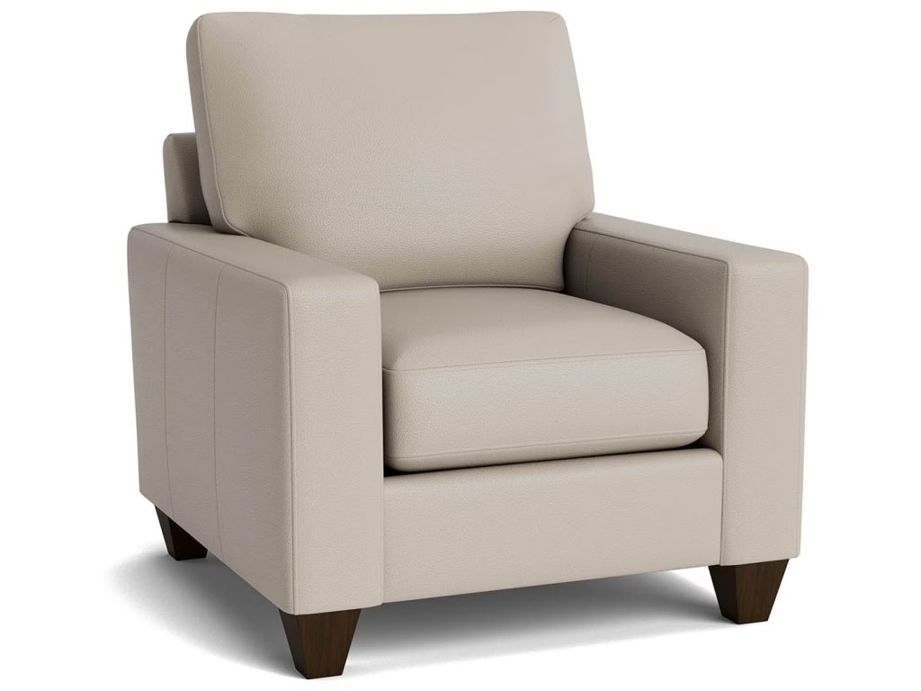 True Custom® Leather Large Track Arm Accent Chair - image 1