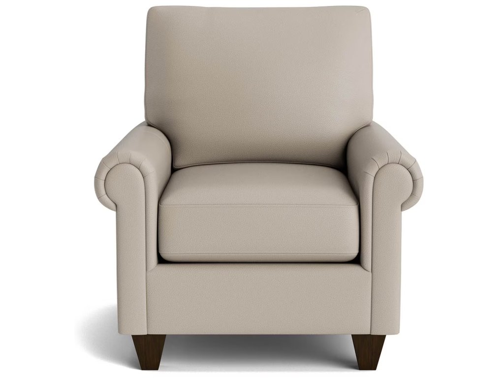 True Custom® Leather Panel Arm Accent Chair - main image