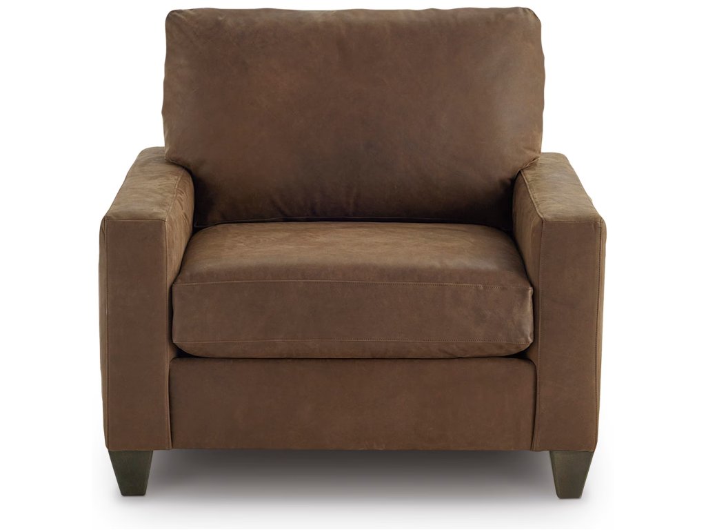 True Custom® Leather Track Arm Chair and a Half - main image