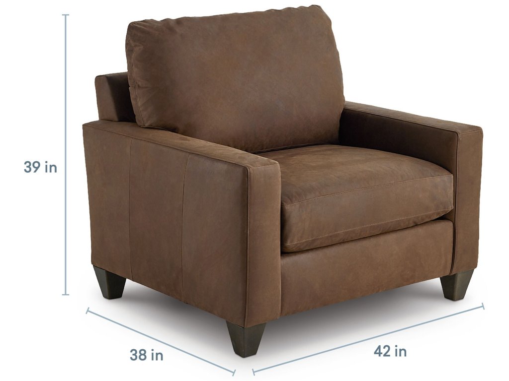 True Custom® Leather Track Arm Chair and a Half - image 3