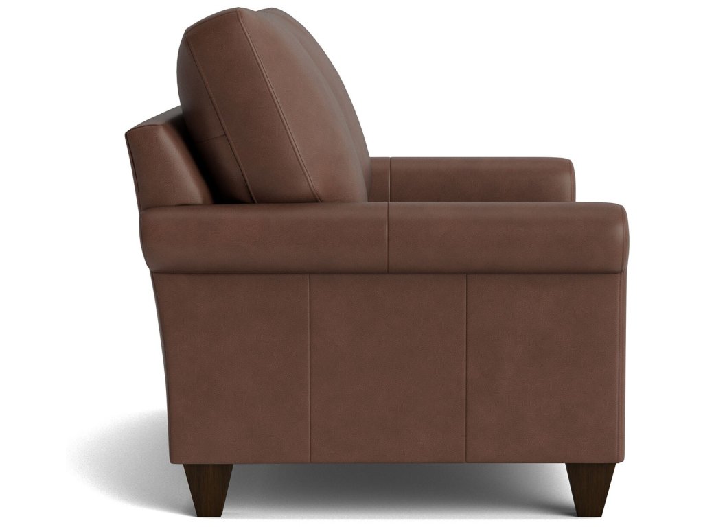 True Custom® Leather Roll Arm Loveseat - image 2