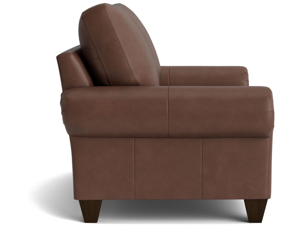 True Custom® Leather Large Panel Arm Loveseat - image 2