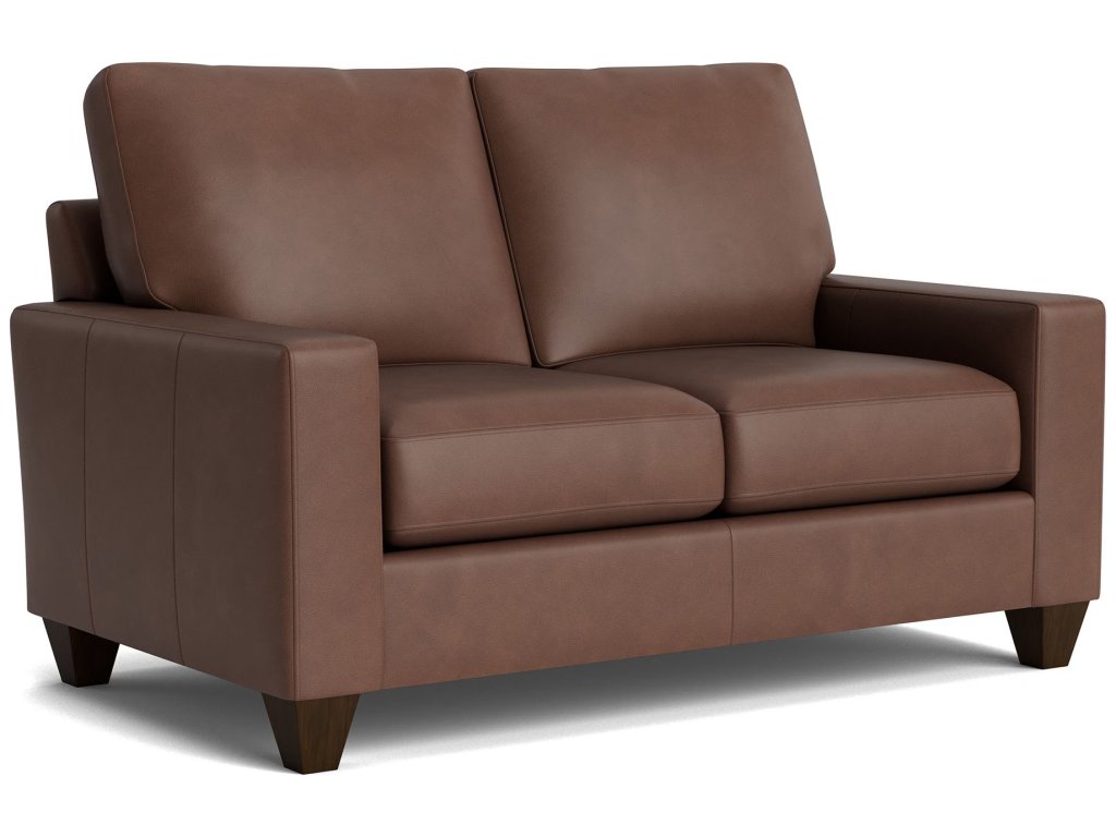 True Custom® Leather Large Track Arm Loveseat - image 6