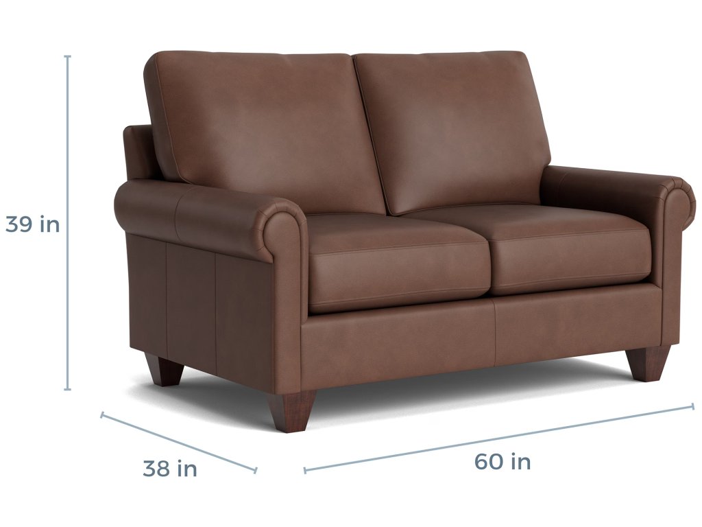 True Custom® Leather Panel Arm Loveseat - image 4