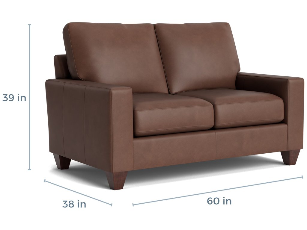 True Custom® Leather Large Track Arm Loveseat - image 4