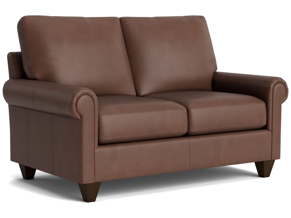 True Custom® Leather Panel Arm Loveseat - image 1