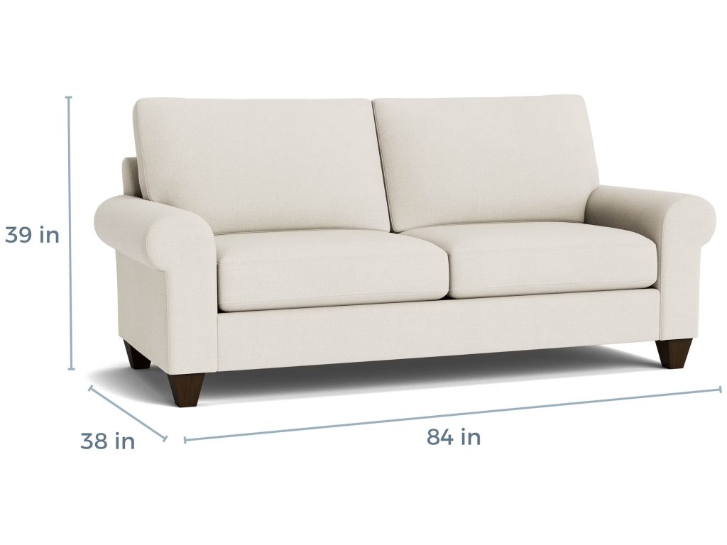 True Custom® Large Roll Arm Studio Sofa - image 3