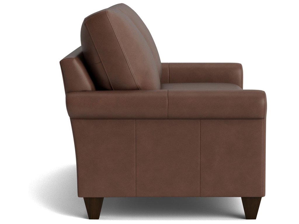 True Custom® Leather Roll Arm Studio Sofa - image 2