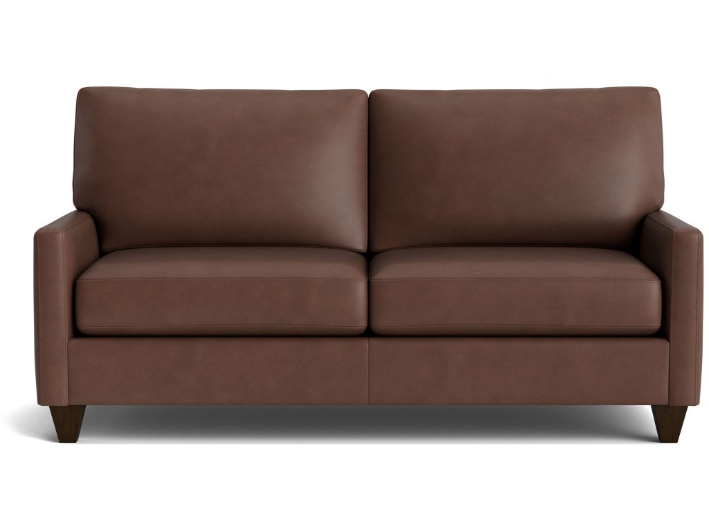 True Custom® Leather Track Arm Studio Sofa - main image