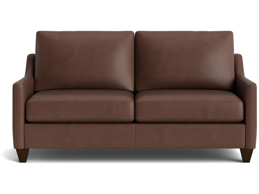 True Custom® Leather Slope Arm Studio Sofa - main image