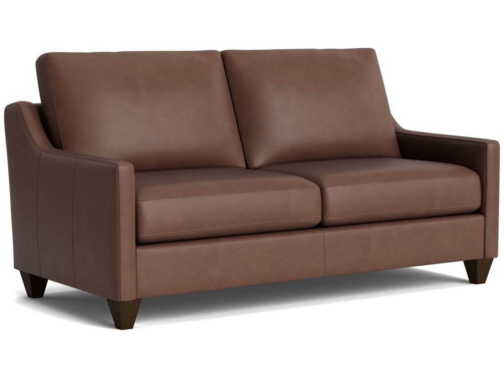 True Custom® Leather Slope Arm Studio Sofa - image 1