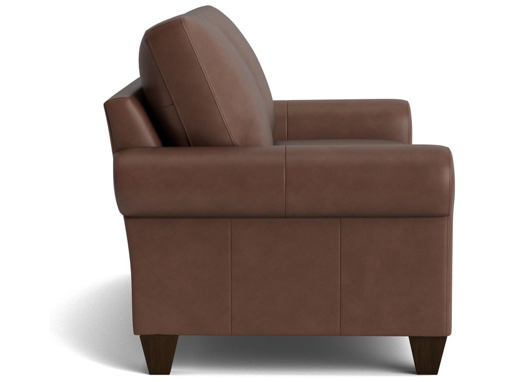 True Custom® Leather Large Roll Arm Studio Sofa - image 2