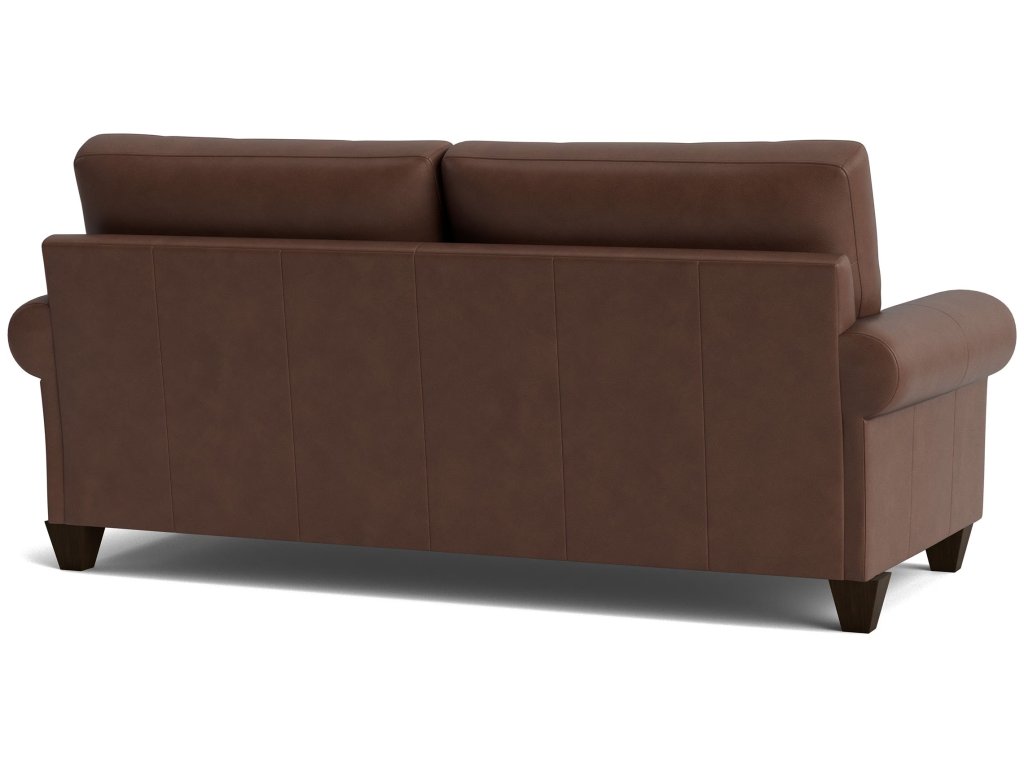 True Custom® Leather Large Roll Arm Studio Sofa - image 3