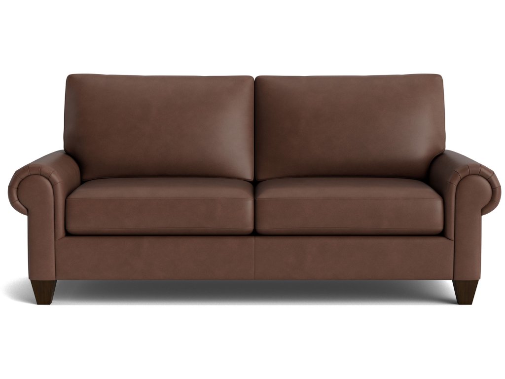 True Custom® Leather Large Panel Arm Studio Sofa - main image