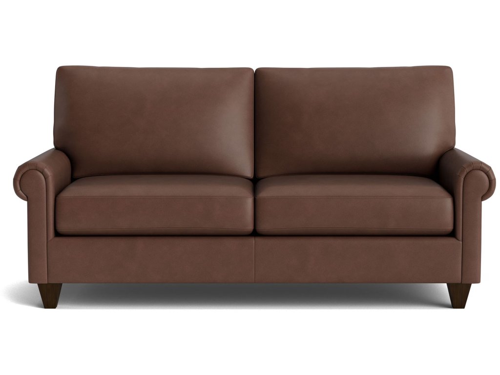 True Custom® Leather Panel Arm Studio Sofa - main image