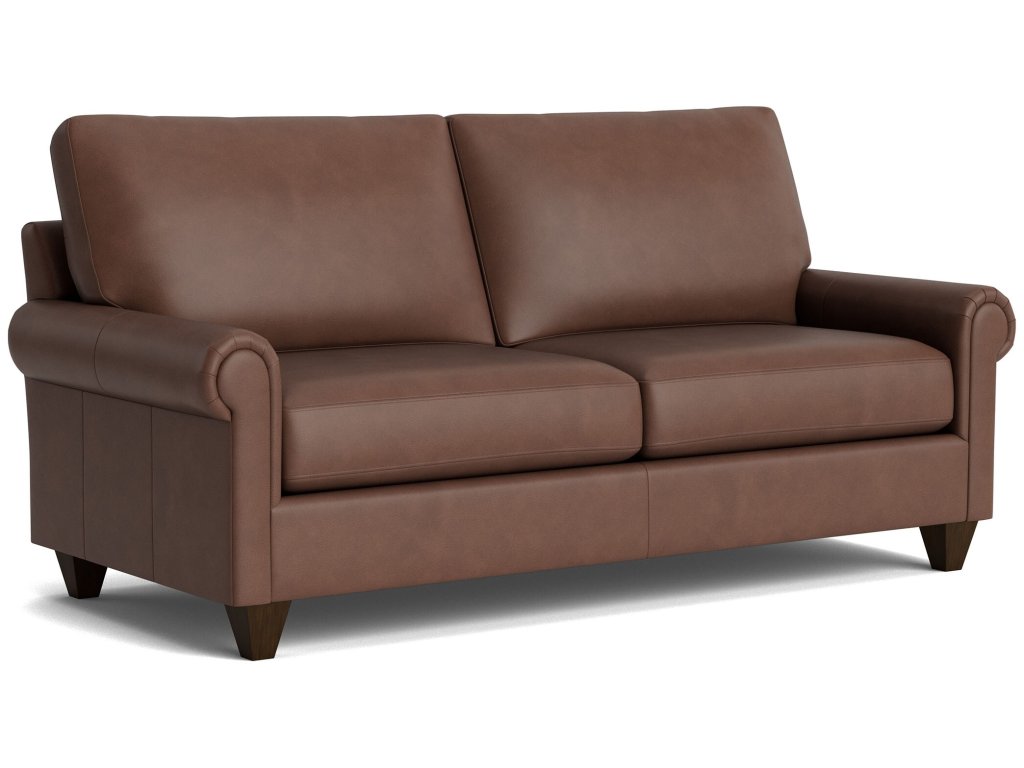 True Custom® Leather Panel Arm Studio Sofa - image 1