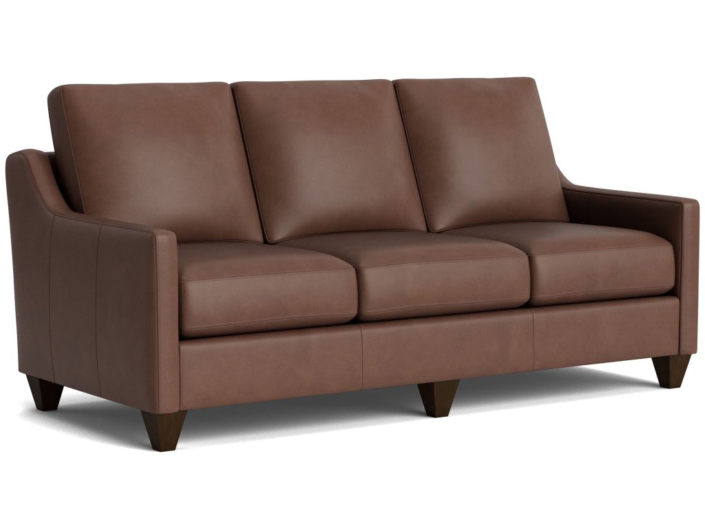 True Custom® Leather Slope Arm Sofa - image 1