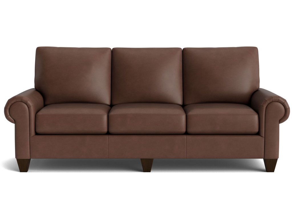 True Custom® Leather Large Panel Arm Sofa - main image