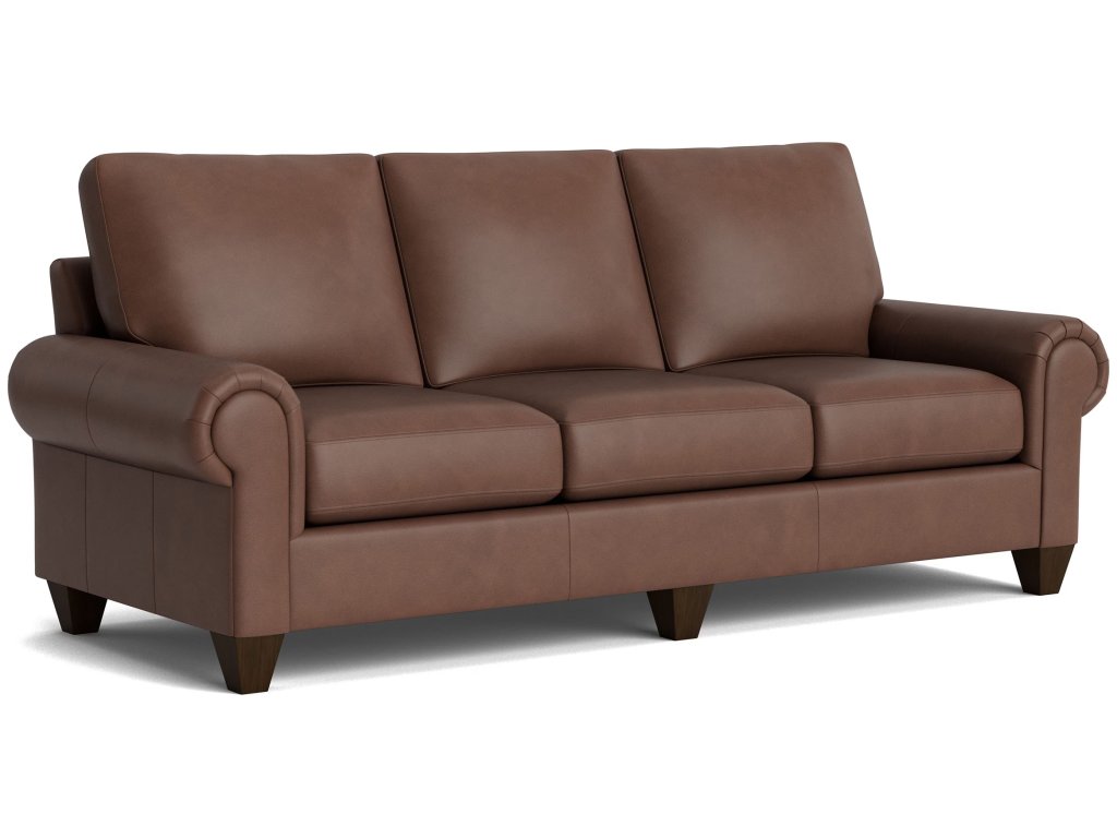 True Custom® Leather Large Panel Arm Sofa - image 1