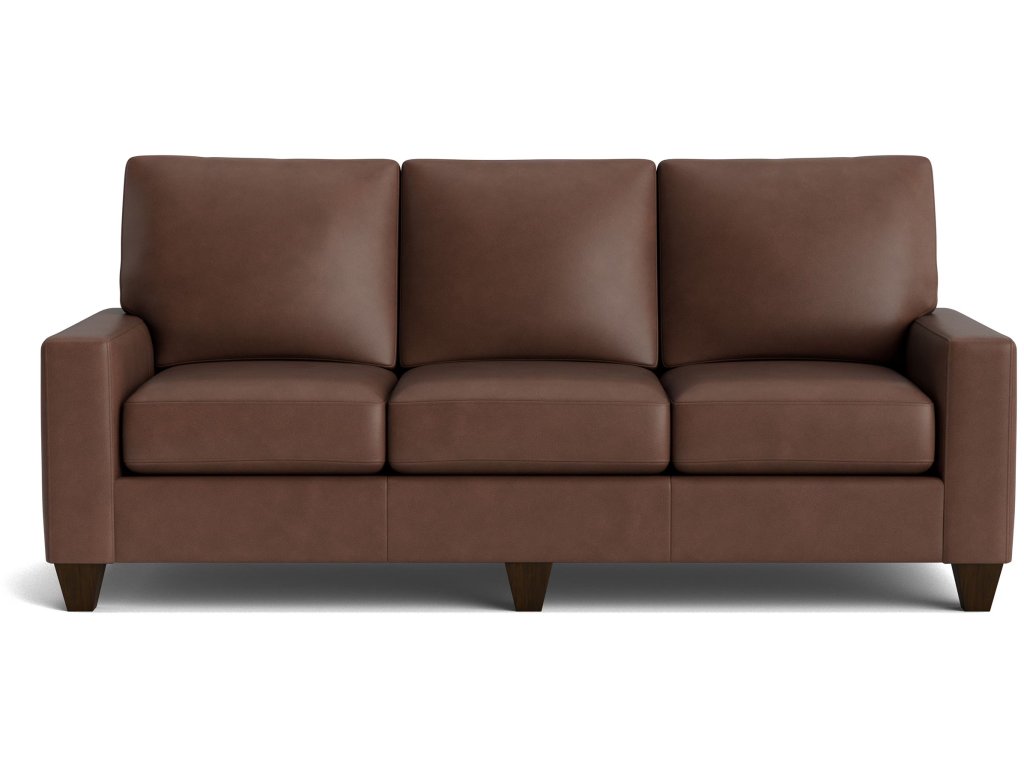 True Custom® Leather Large Track Arm Sofa - main image