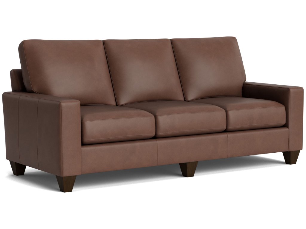 True Custom® Leather Large Track Arm Sofa - image 6