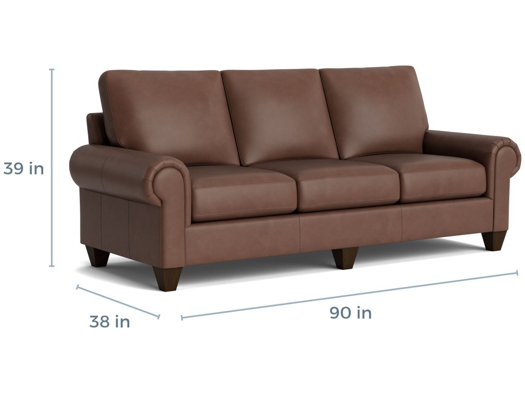 True Custom® Leather Large Panel Arm Sofa - image 4