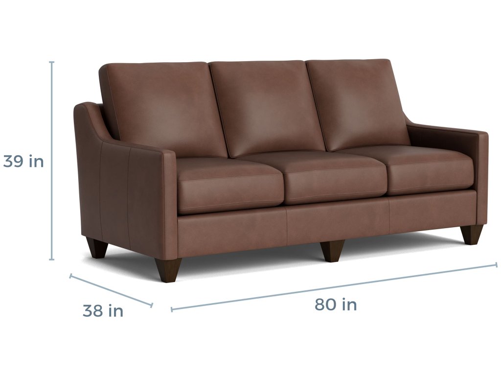 True Custom® Leather Slope Arm Sofa - image 4