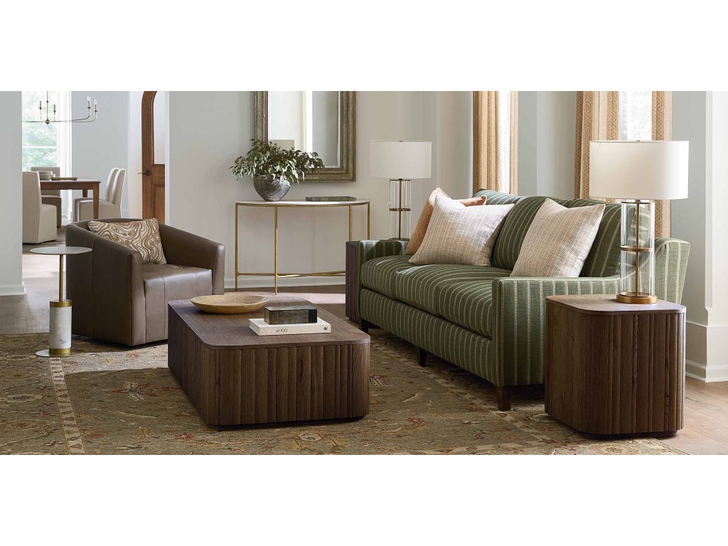 Emory Leather Barrel Swivel Chair - image 1