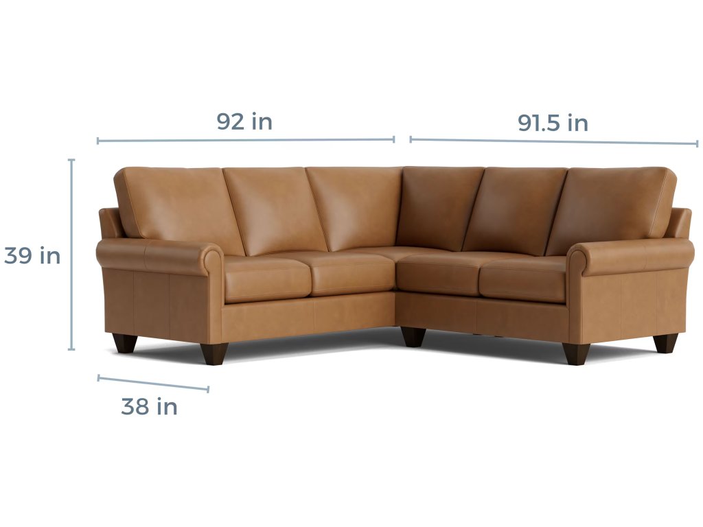True Custom® Leather Panel Arm L-Shaped Sectional - image 3