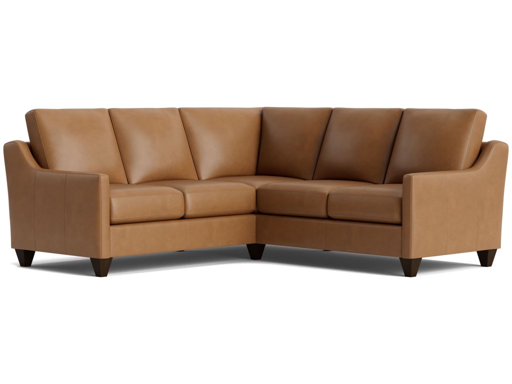 True Custom® Leather Slope Arm L-Shaped Sectional - main image