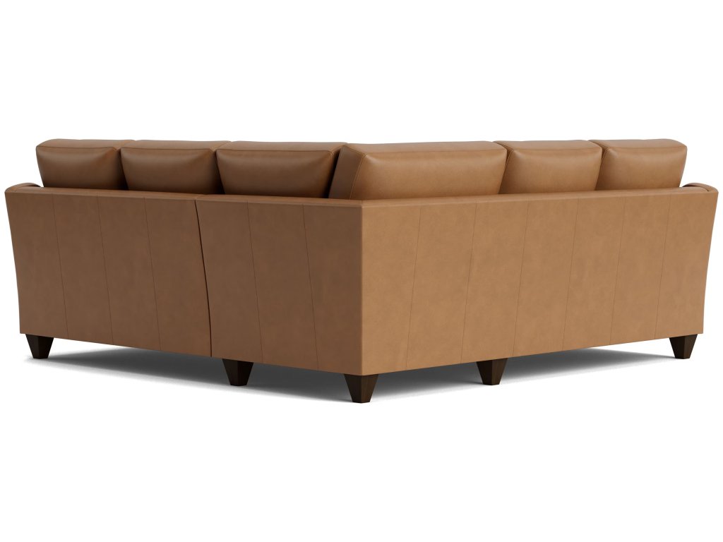 True Custom® Leather Slope Arm L-Shaped Sectional - image 7