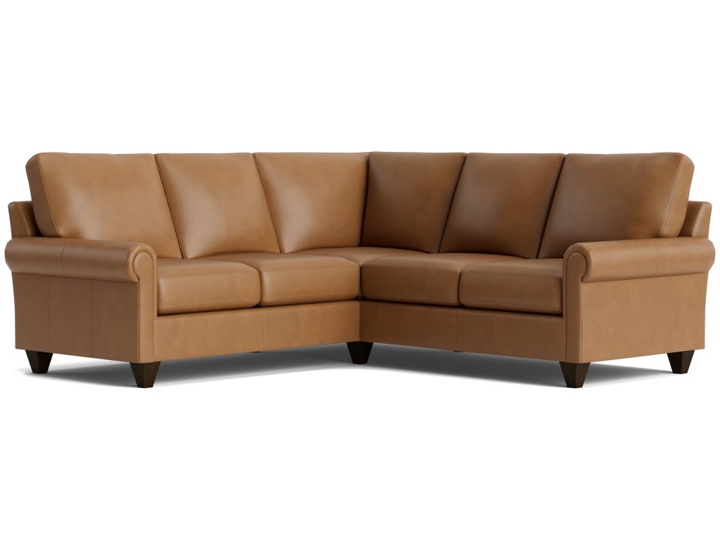 True Custom® Leather Panel Arm L-Shaped Sectional - main image