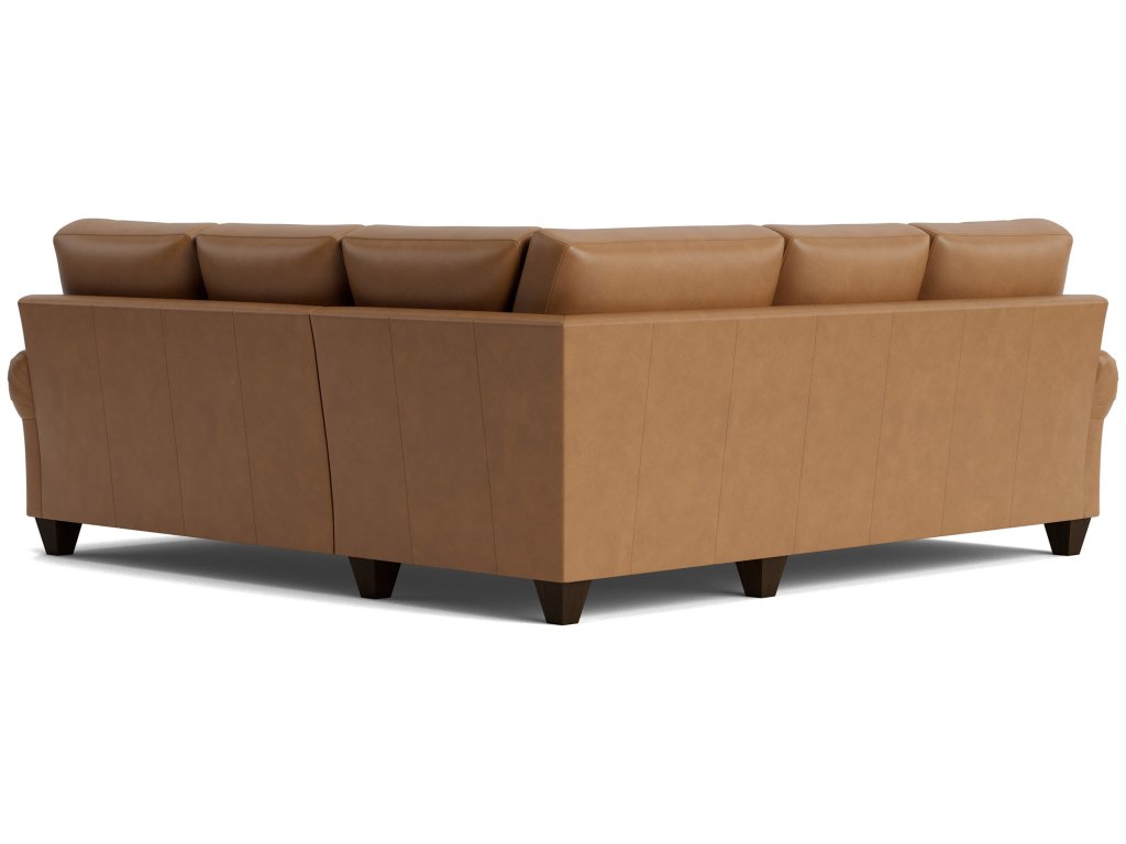 True Custom® Leather Large Panel Arm L-Shaped Sectional - image 2