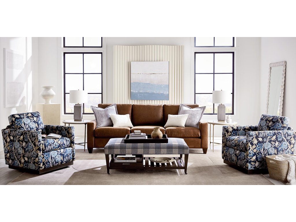 True Custom® Leather Large Track Arm Loveseat - image 2