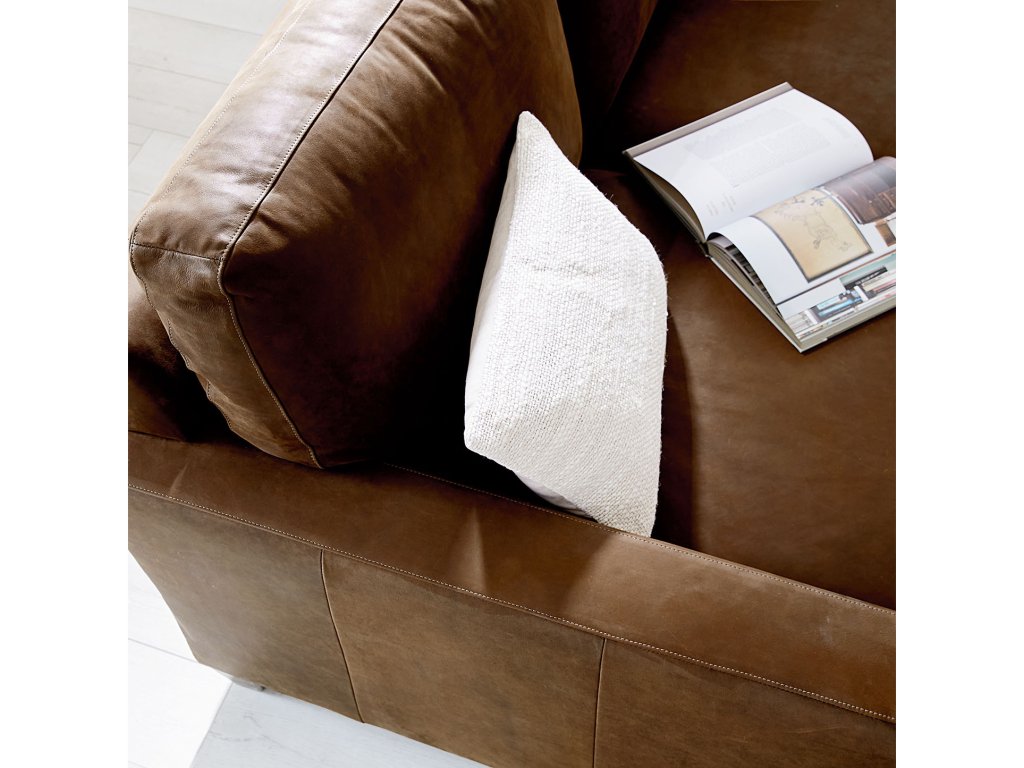 True Custom® Leather Large Track Arm Loveseat - image 5