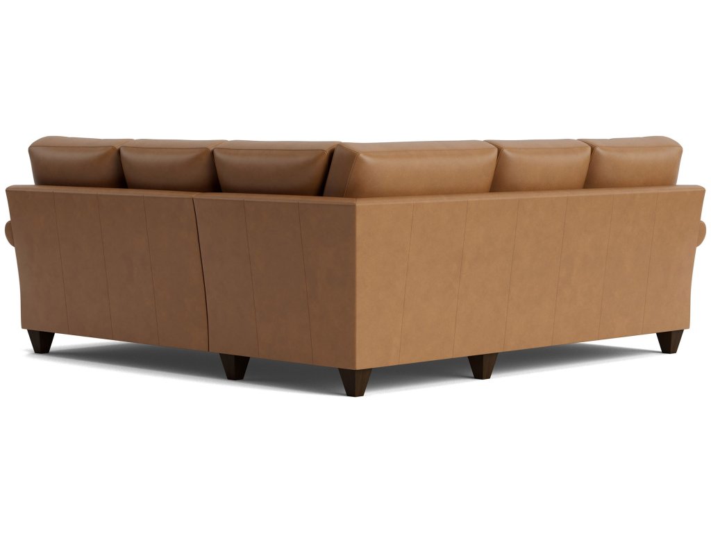 True Custom® Leather Roll Arm L-Shaped Sectional - image 2