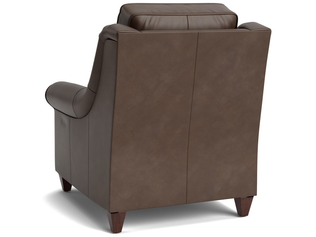 Magnificent Motion Leather Roll Arm Power Wall Recliner - image 3