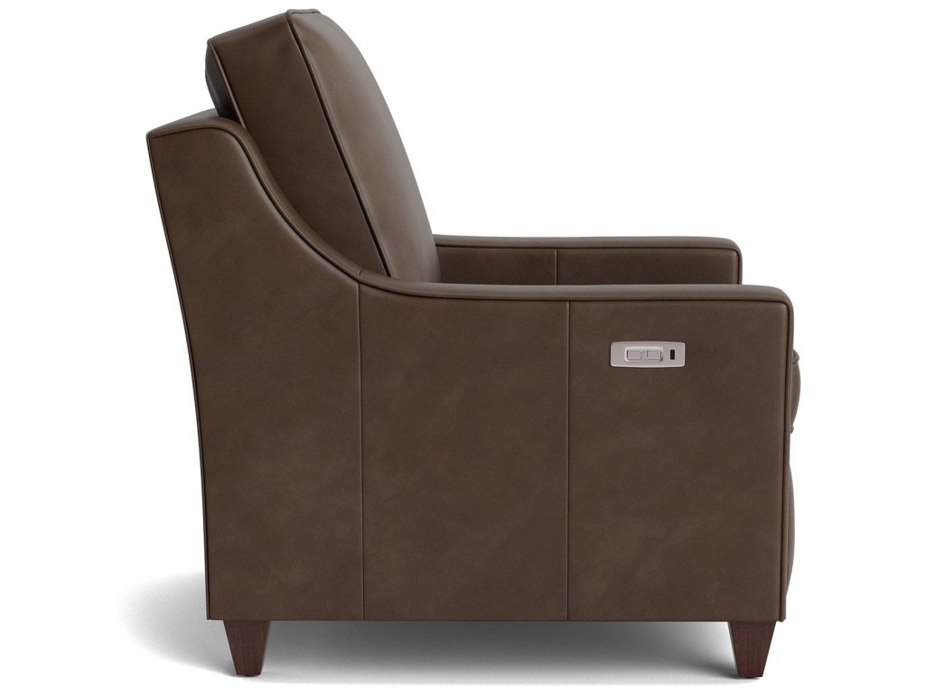 Magnificent Motion Leather Slope Arm Power Wall Recliner - image 5