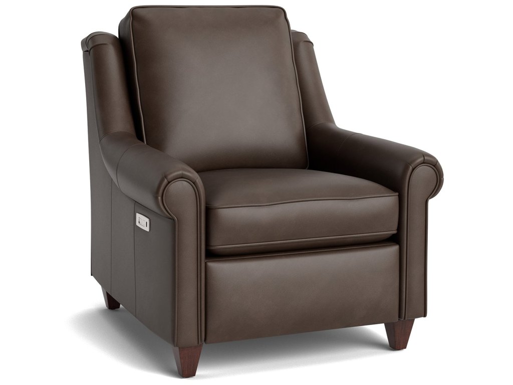 Magnificent Motion Leather Panel Arm Power Wall Recliner - image 2