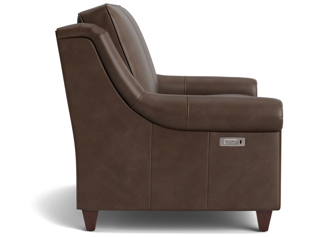 Magnificent Motion Leather Panel Arm Reclining Loveseat - image 2