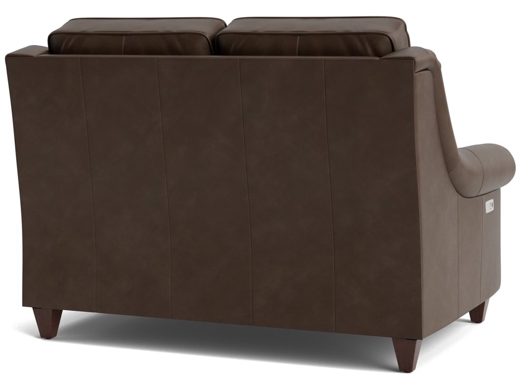 Magnificent Motion Leather Panel Arm Reclining Loveseat - image 4
