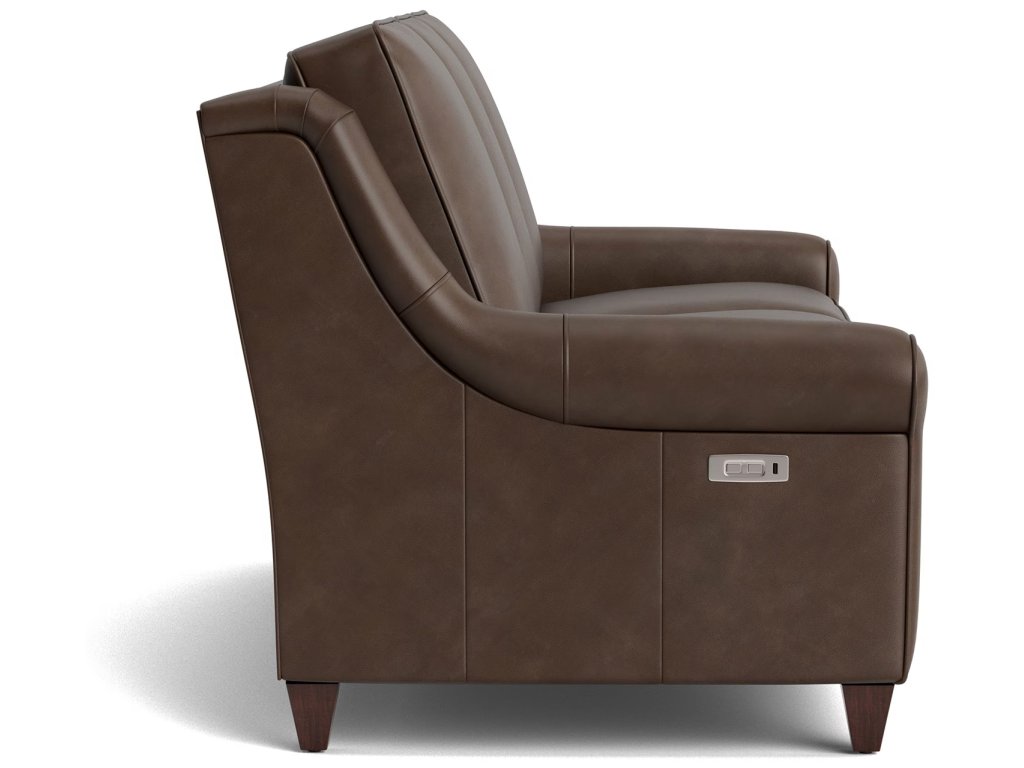 Magnificent Motion Leather Roll Arm Reclining Sofa - image 2